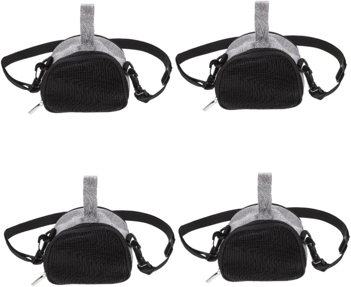 Yardwe 4pcs Portable Small Pet Carrier Bag for Hamster Breathable Zipper Design for Easy Open Close Outdoor Accessory