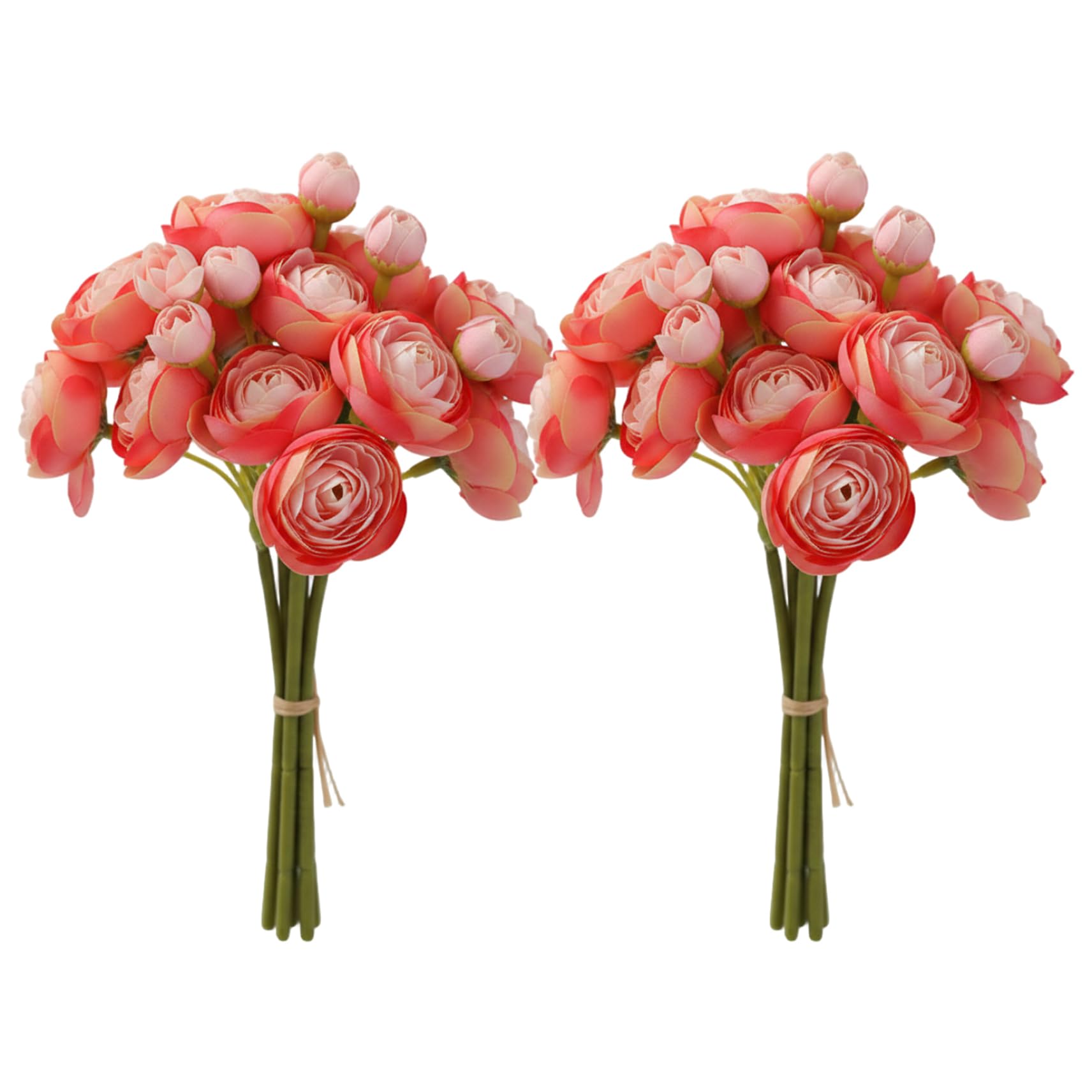 Comebachome 2 Bundles Artificial Ranunculus Flowers, High Realism Faux Ranunculus with Stems for Home Decor, Wedding Centerpieces, Table Arrangements, Décorations d'été