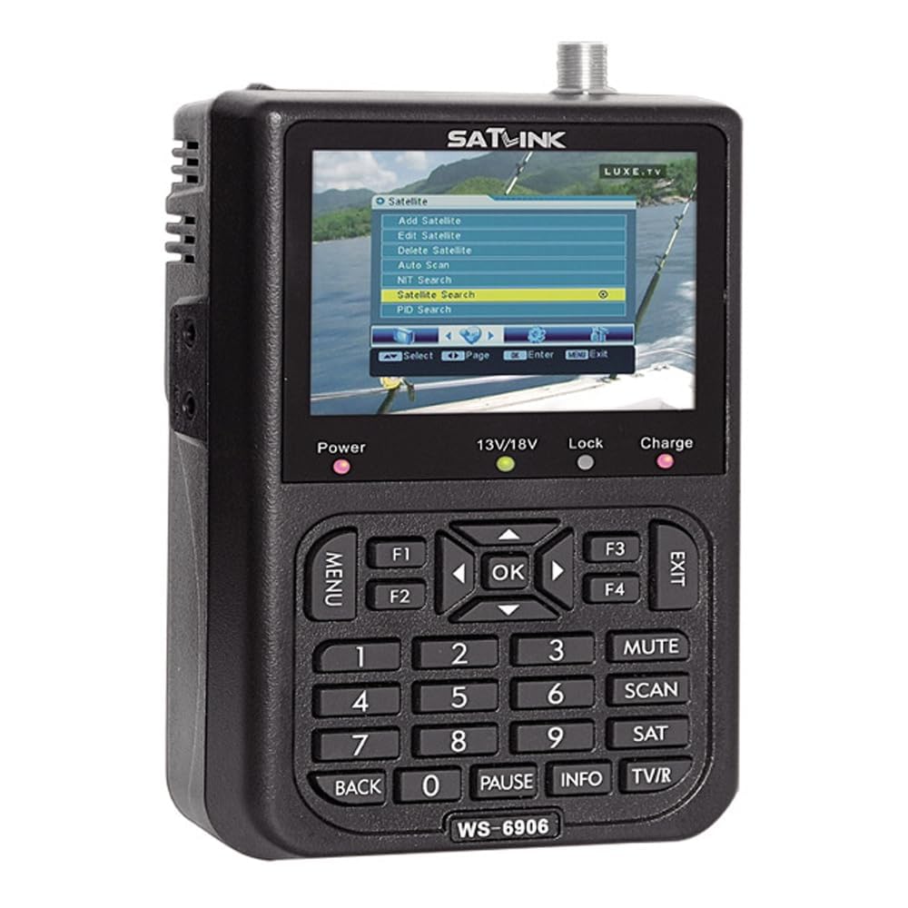 POFET miernik sygnału satelitarnego Sat Finder, urządzenie do pomiaru sygnału satelitarnego, z 3.5-calowym wyświetlaczem LCD, cyfrowy miernik sygnału satelitarnego