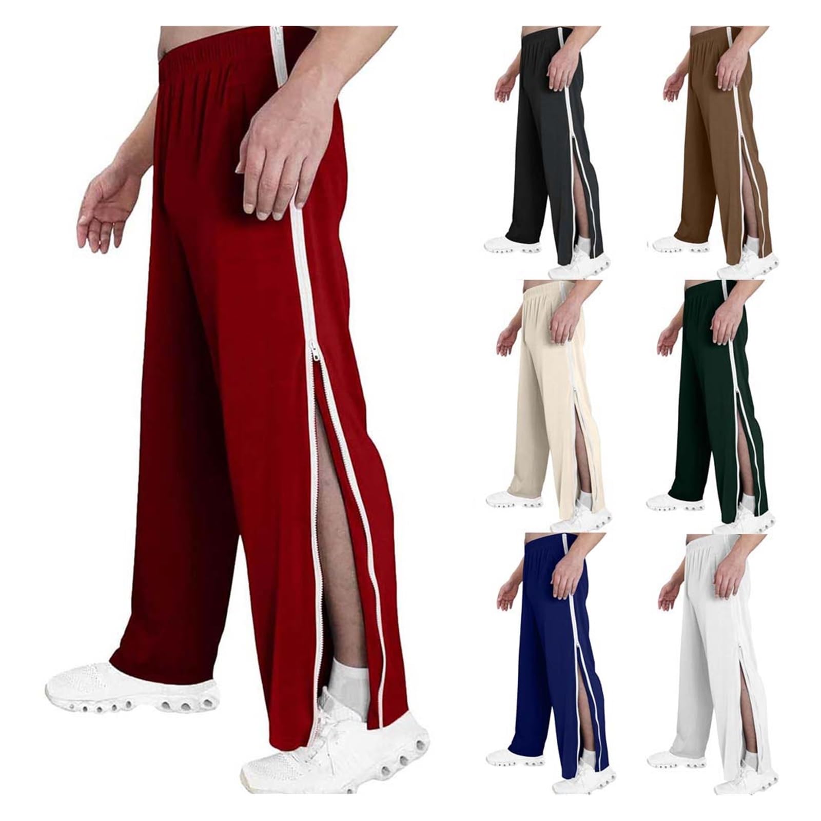 Pantalon de rééducation homme à fermeture éclair latérale sport XXL