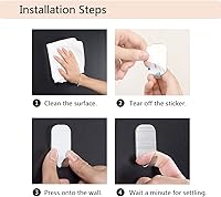 Vista 6 de Small Self Adhesive Hooks for Hanging Heavy Duty Stick On Hooks for Wall Sticky Hooks, Pack of 10