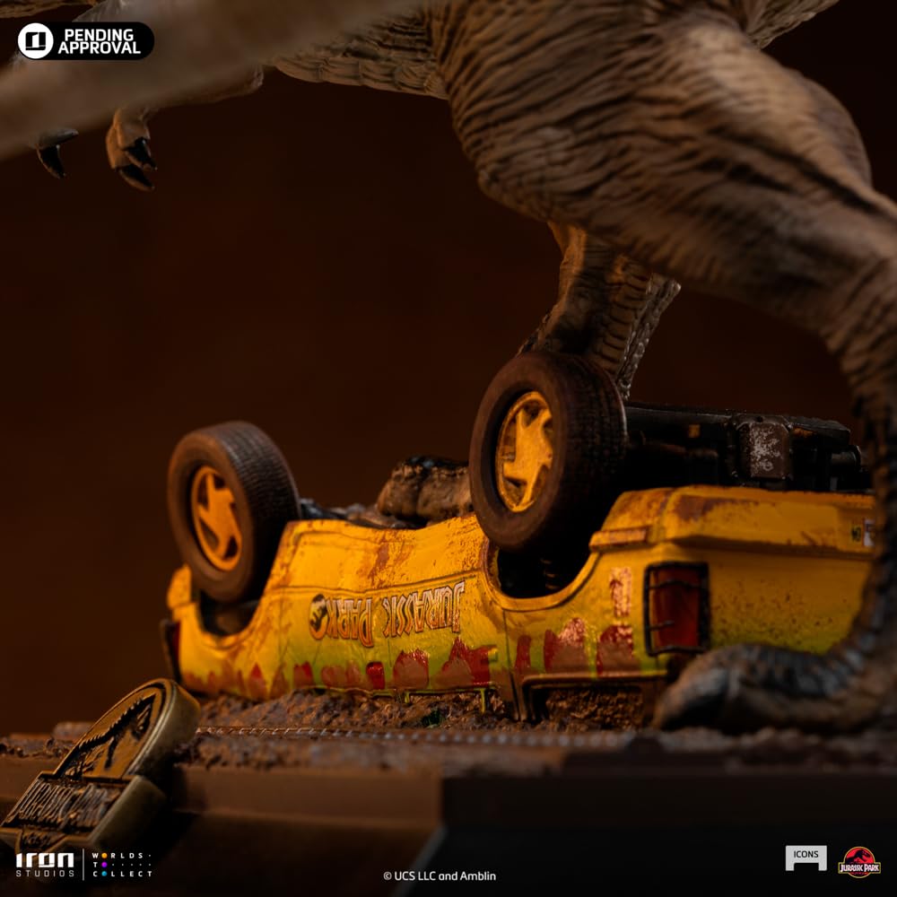 Iron Studios Jurassic Park T-Rex Attack Icons Statue