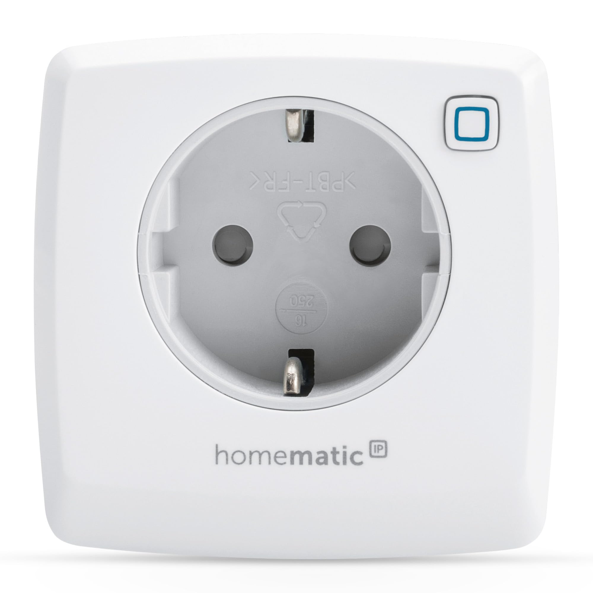 Homematic IP Dimmer-Steckdose Phasenabschnitt | Smart Home, digitaler Zwischenstecker dimmt Leuchten, App-Steuerung, Alexa/Google Home, max. Schaltleistung 80VA, 150327A0