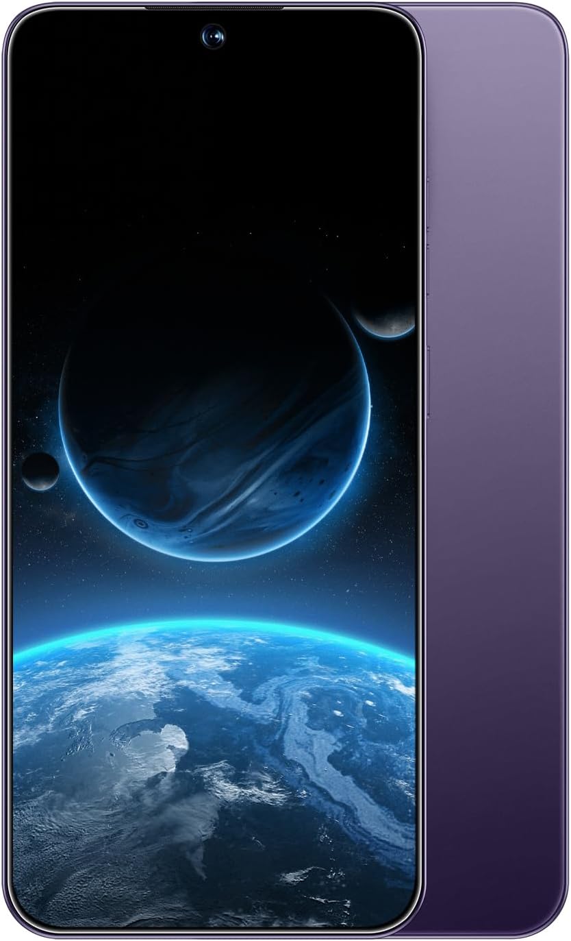 16PROMA X Unlocked Phone,6.99" HD Screen The Phone,8+256GB with 128GB Memory Card Cell Phone, Android 13.0,108MP & 68 Camera,Photo Shortcut button/5G/Face ID/Fingerprint Lock (Dark Purple)