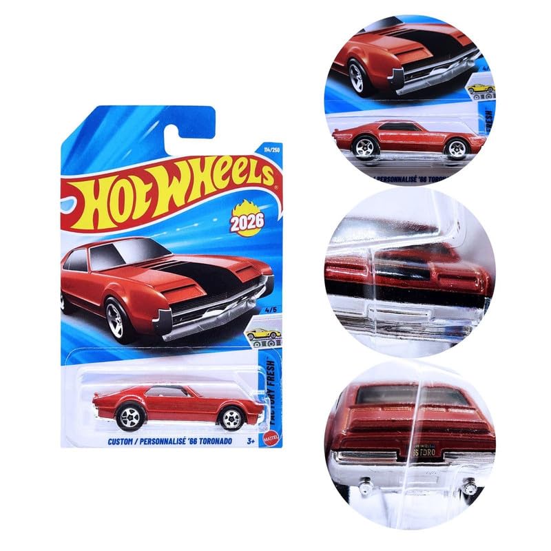 Image of Hot Wheels Custom 66 Toronado Factory Fresh Ages 3 and Up 114 /250 (Red)