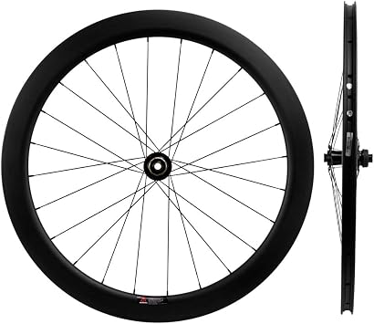 Superteam Carbon Road Bike Disc Brake Wheelset 55mm Clincher Tubeless Ready Rim 25mm
