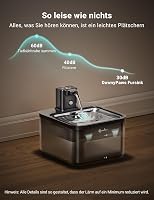 DownyPaws Vezeték nélküli macska ivófontána mozgásérzékelővel, 2.5L, akkumulátoros - ABS black 6