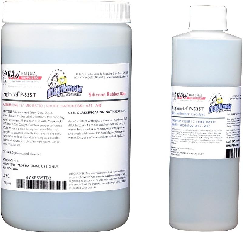 Magikmold P-535T Translucent Platinum-Cure Silicone Rubber - 2.4-lb Kit
