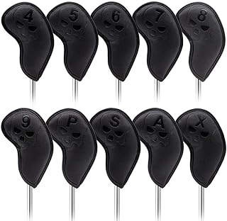 Golf Club Head Covers Golf Club Iron Headcover Stamping Golf Iron Head Covers Golf Club Iron Headovers Wedges Covers 10pcs/set Golf Head Covers