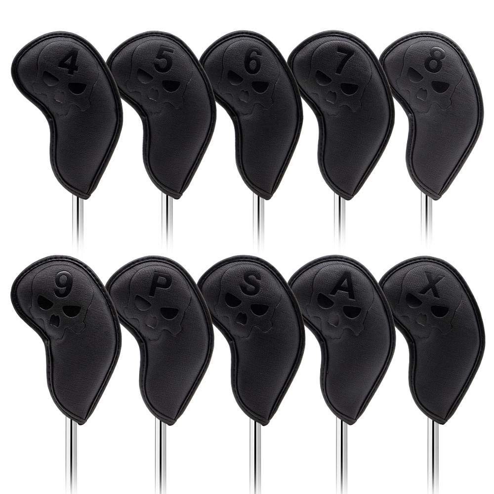 SchläGerkopfhüLlen Golf Club Eisen Kopfkleber Stamping Golf Eisen Kopfabdeckungen Golf Club Eisen Heads Keile Abdeckungen 10pcs / Set Golf SchläGerhauben(Colorful Numbers)