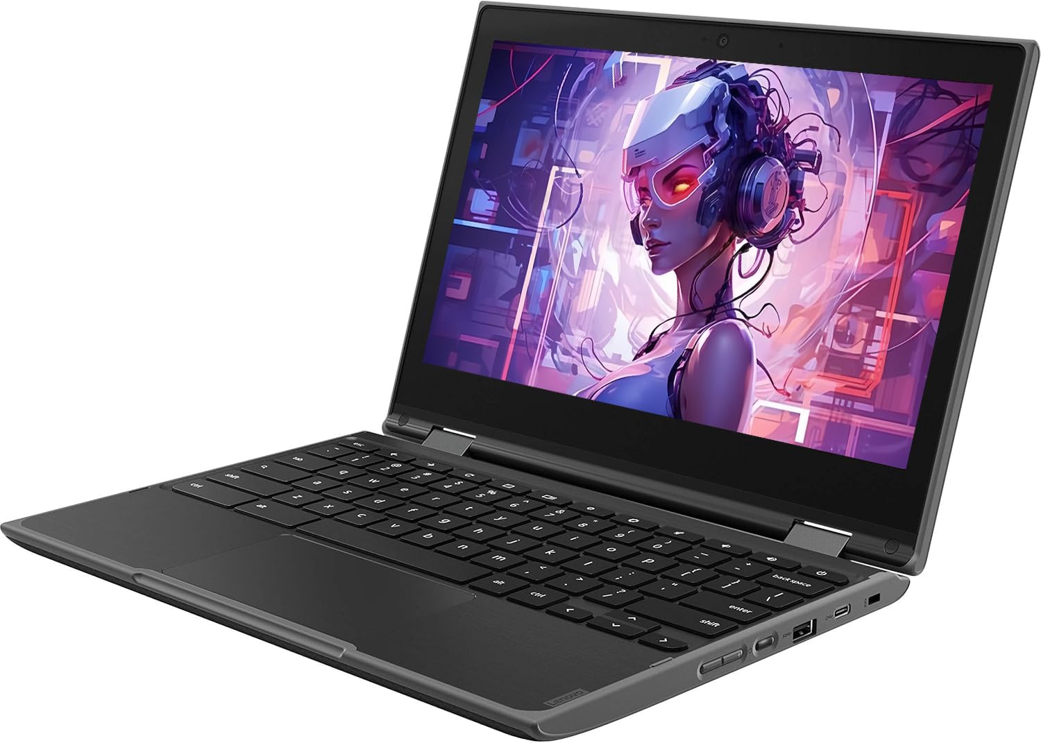 Lenovo Chromebook 300e 11,6 pouces Écran tactile 2 en 1 Intel Celeron N4020 1,1 GHz RAM 4 Go SSD 32 Go Chrome OS Reconditionné