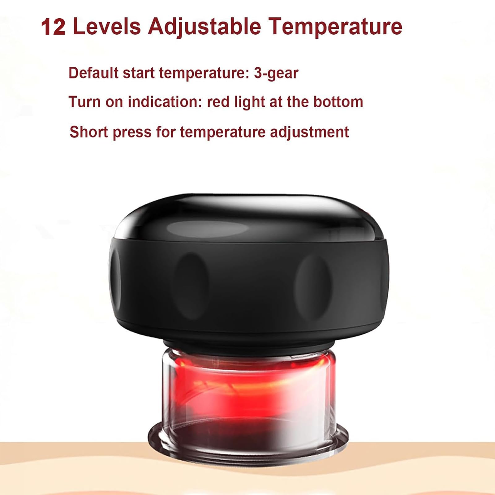 SANON 3 En 1 Masseur Électrique Avec Ventouses, 12 Niveaux Réglables Ventouse Electrique Anti Cellulite Pour Réduire La Cellulite, Ventouse Electrique, Noir