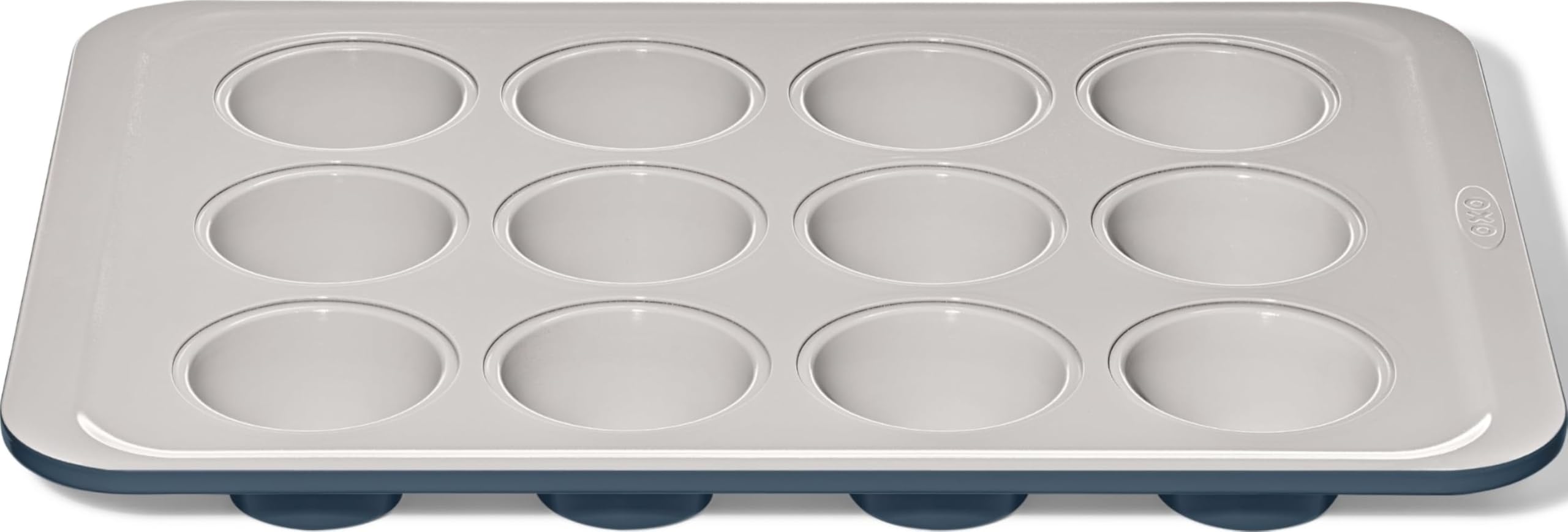 OXO Good Grips Moule à muffins anti-adhésif en métal revêtu de céramique pour 12 muffins Bleu tempête