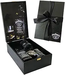 Box Presente Whisky 375ml com 2 Copos e Dosador – Kit Masculino Elegante para Natal, Dia dos Pais, Namorados, Aniversários e Corporativo