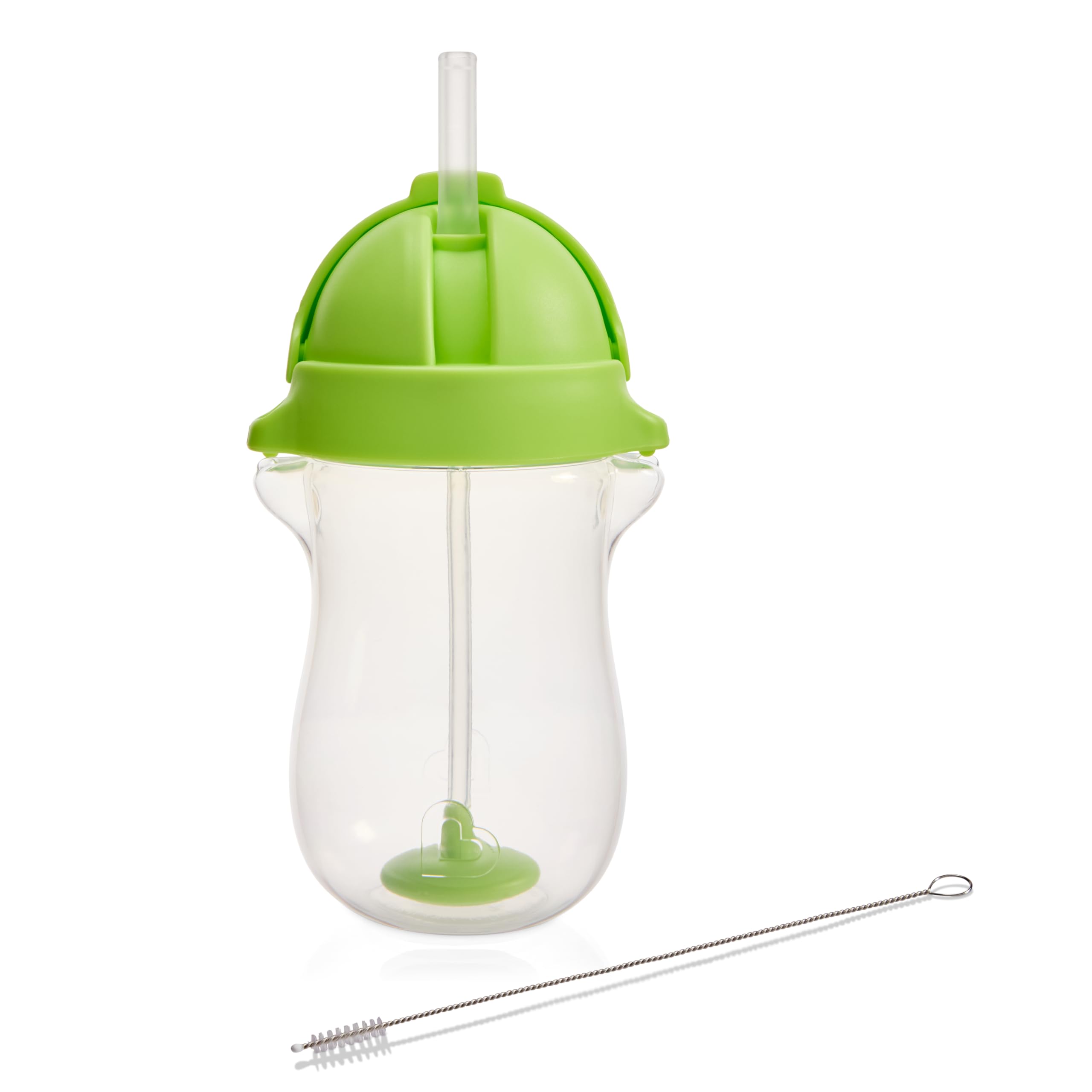 Munchkin Click Lock - 2 Vaso con pajita con peso en cualquier ángulo, 296 ml, color verde