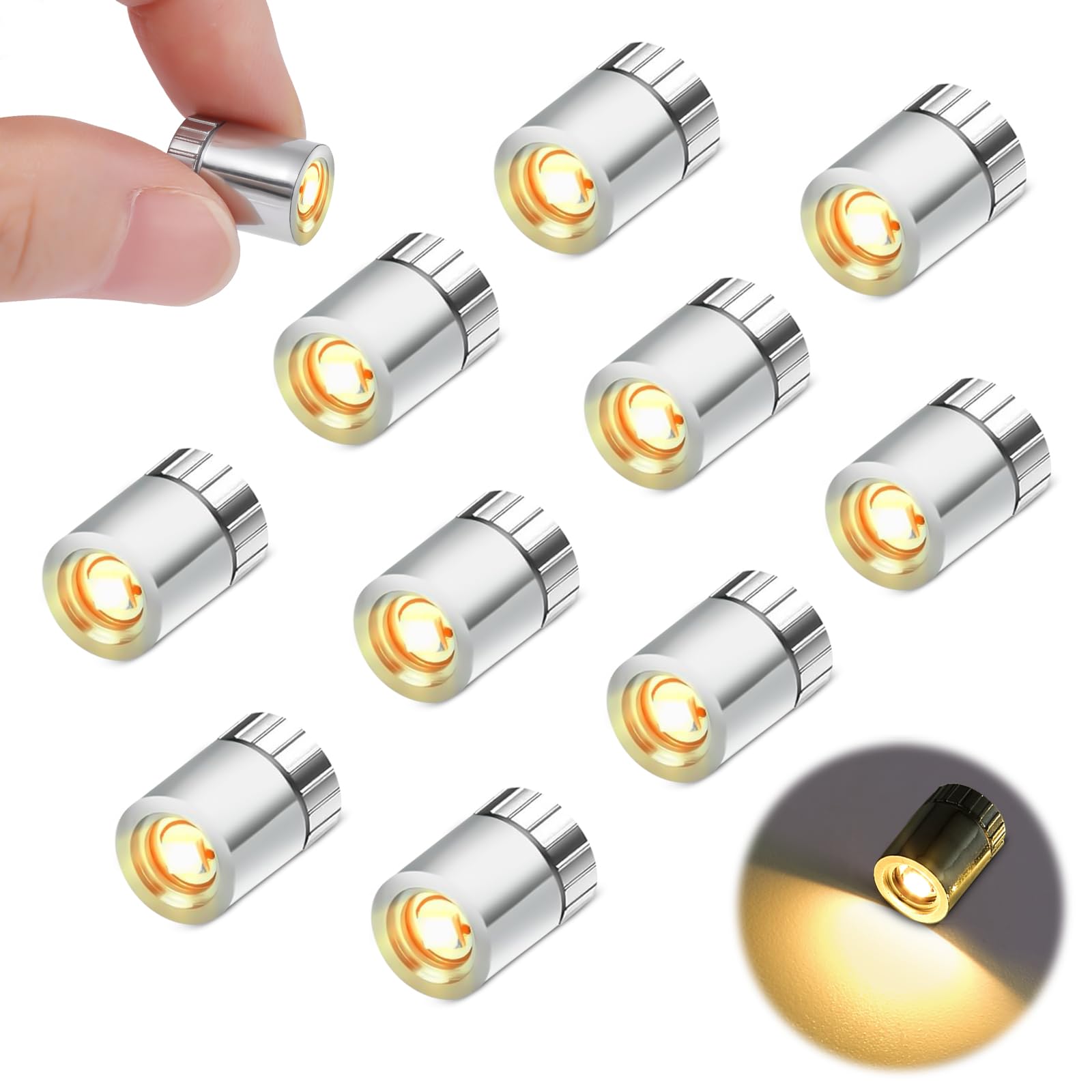 10 sztuk mini lampa LED, mała lampa Led na baterie, mała lampka do domku dla lalek, miniaturowa lampa Led do dekoracji imprezowych, witryn sklepowych, DIY, oświetlenie domku dla lalek (ciepła biel)