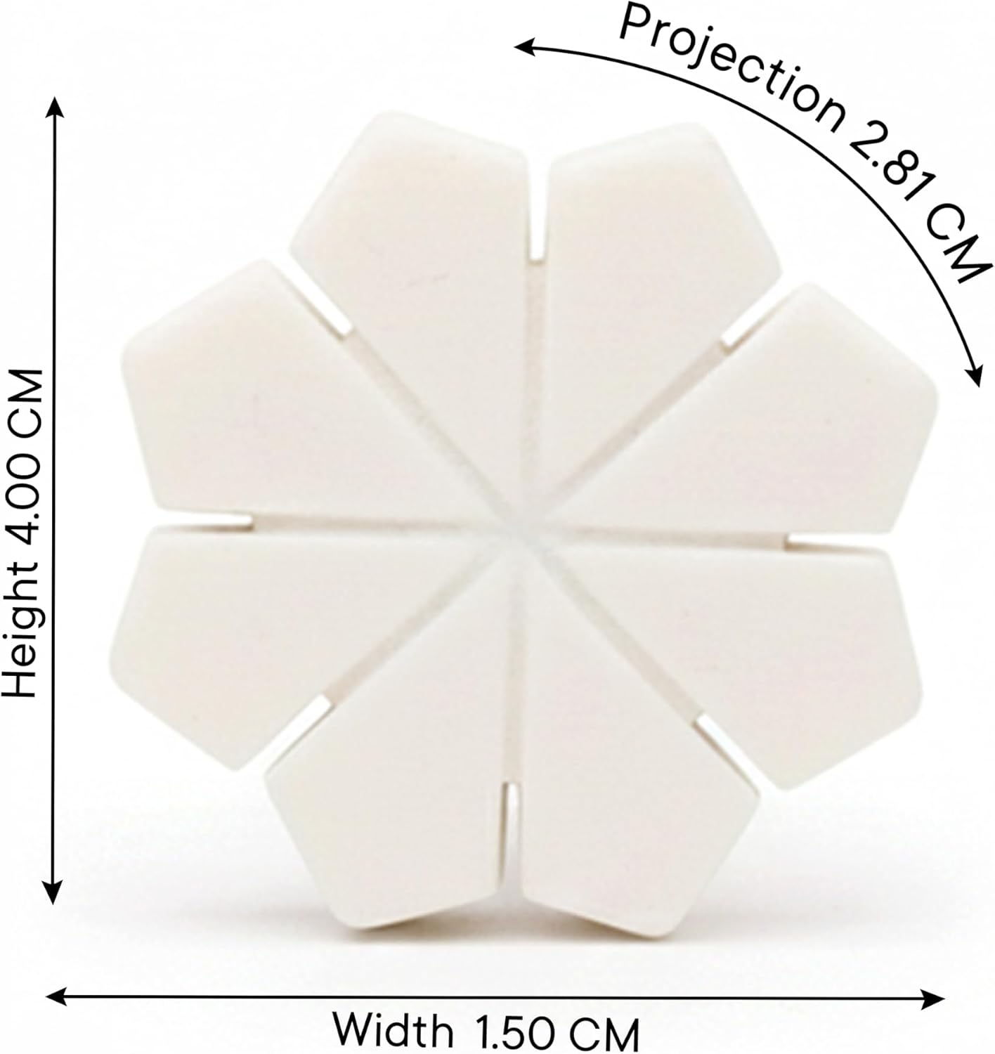 Indian Shelf 6 Piece White Stone Flower Modern Dresser Handles Drawer Knobs Cabinet Pulls Stylish Decorative Design