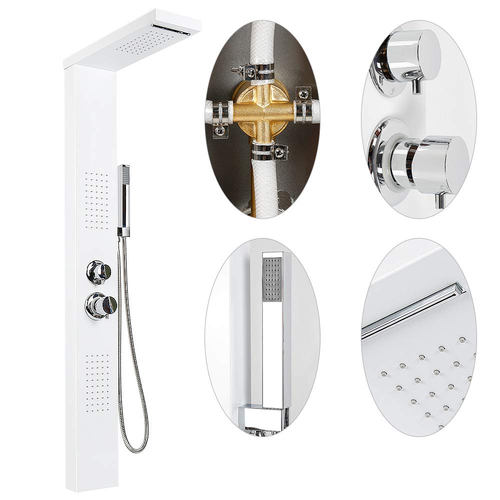 Design Sanitair Winkel | Douchepaneel kolom met handdouche en temperatuur display- - Design Sanitair Winkel