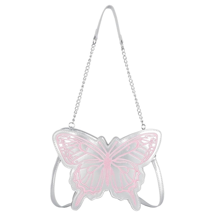 Women Small Butterfly Shape Cross-body Bag Chain Strap Women Small Butterfly Shape Cross-body Bag Chain Strap