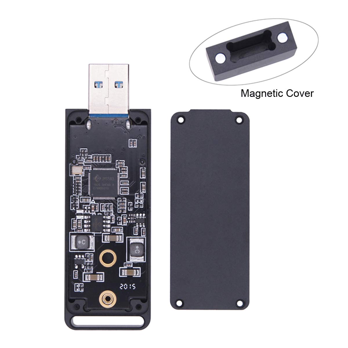 USB 3.1 Gen2 10Gbps a NVME PCI-E M-Key Unidad de estado sólido Caja externa 2230/88.268 in 8