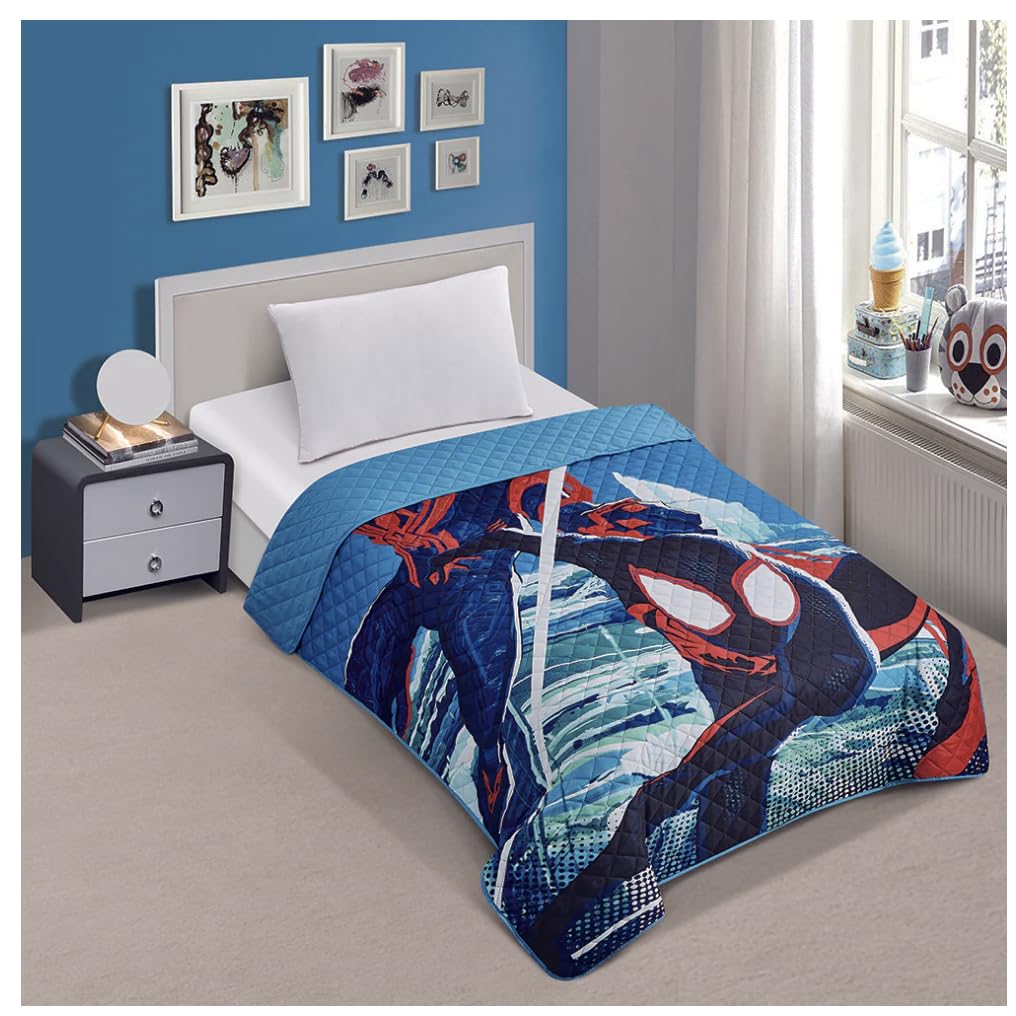 Colcha Spiderman Miles Morales de regalo de cumpleaños para cama individual