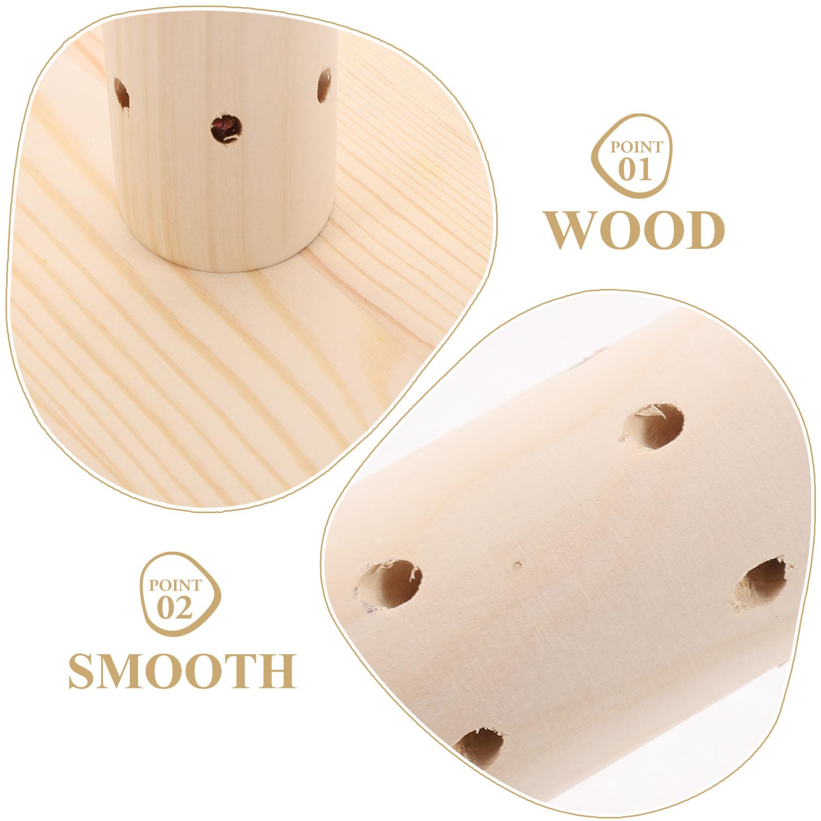 Porta Lecca-lecca in Legno Rotazione a 360° e Fori Rotondi, Supporto Semplice per Esposizione di Lecca-lecca per Feste, Decorativo e Portatile per Tavole Dolci e Halloween