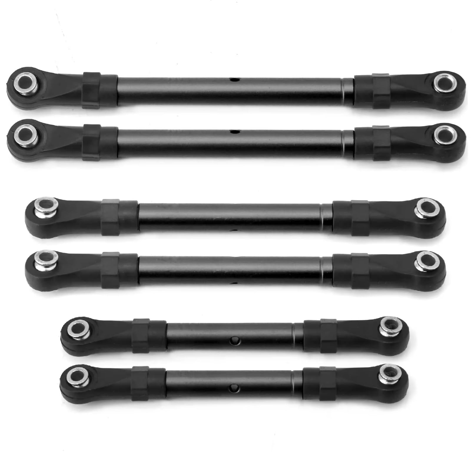 Dla Traxxas Dla Slash Dla Hoss Dla Rustler Dla Stampede 4x4 1/10 Metalowe Napinacze Napęd Pręt Napędu Zestaw Steeringowy Części Do Samochodów RC Repair Części(Black)