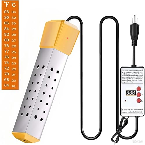 Aottop Calentador de agua de inmersión de 2000 W - Modelo sumergible eléctrico de temperatura constante con cubierta de protección de acero