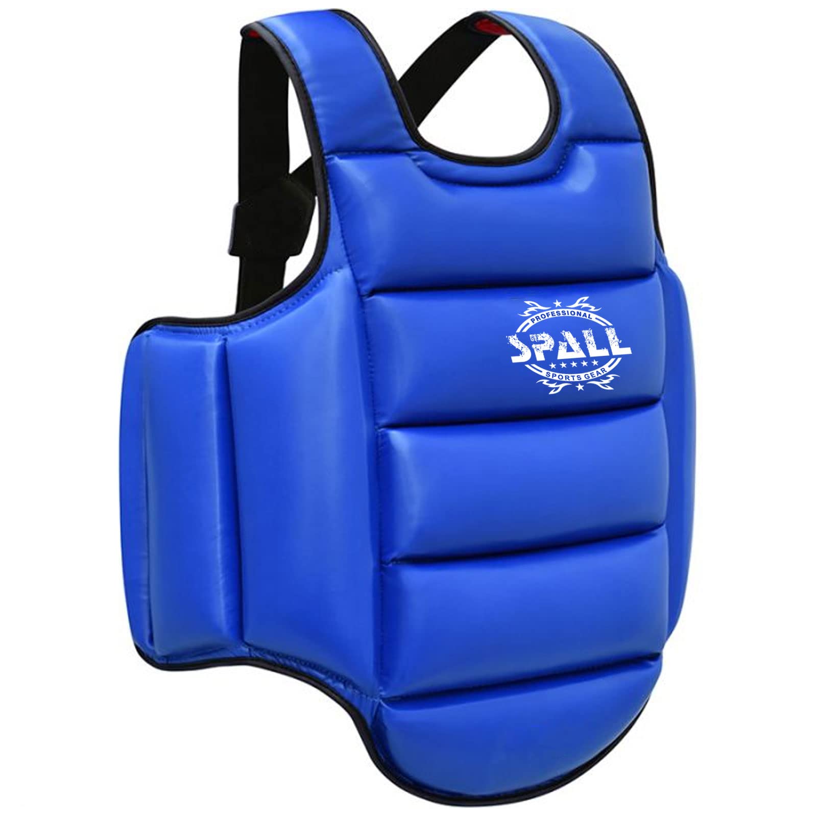 Boxing Chest Guard Solid Body Protector S M L XL 2XL Red Blue Adjustable Strike Shield for Kickboxing Taekwondo Muay Thai MMA Martial Arts Heavy Punching Training BY SPALL