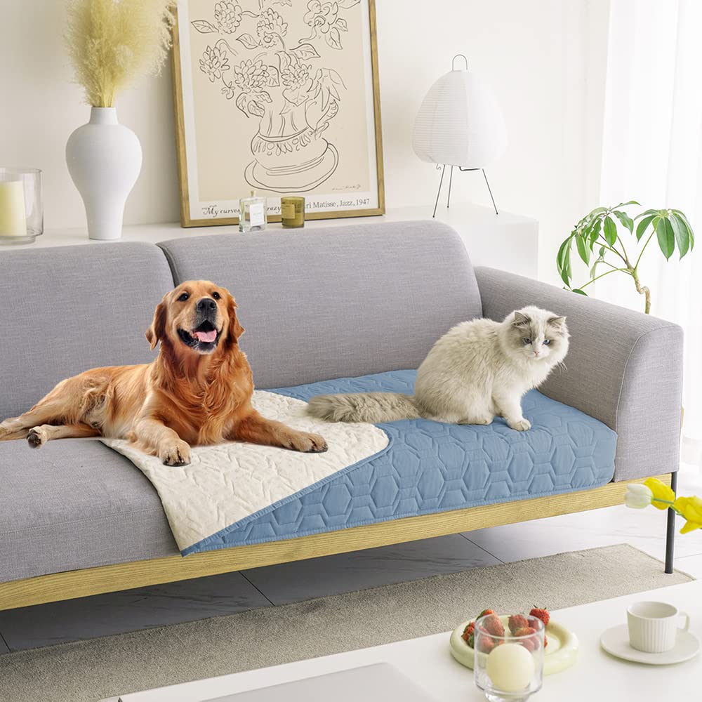 Tcksstex Waterproof & Anti-Slip Dog Bed Cover and Pet Blanket Sofa Pet Bed Mat ,car Incontinence Mattress Protectors Furniture Couch Cover for Most Cats Dogs, Pets<30x70-Stoneblue> — image 1
