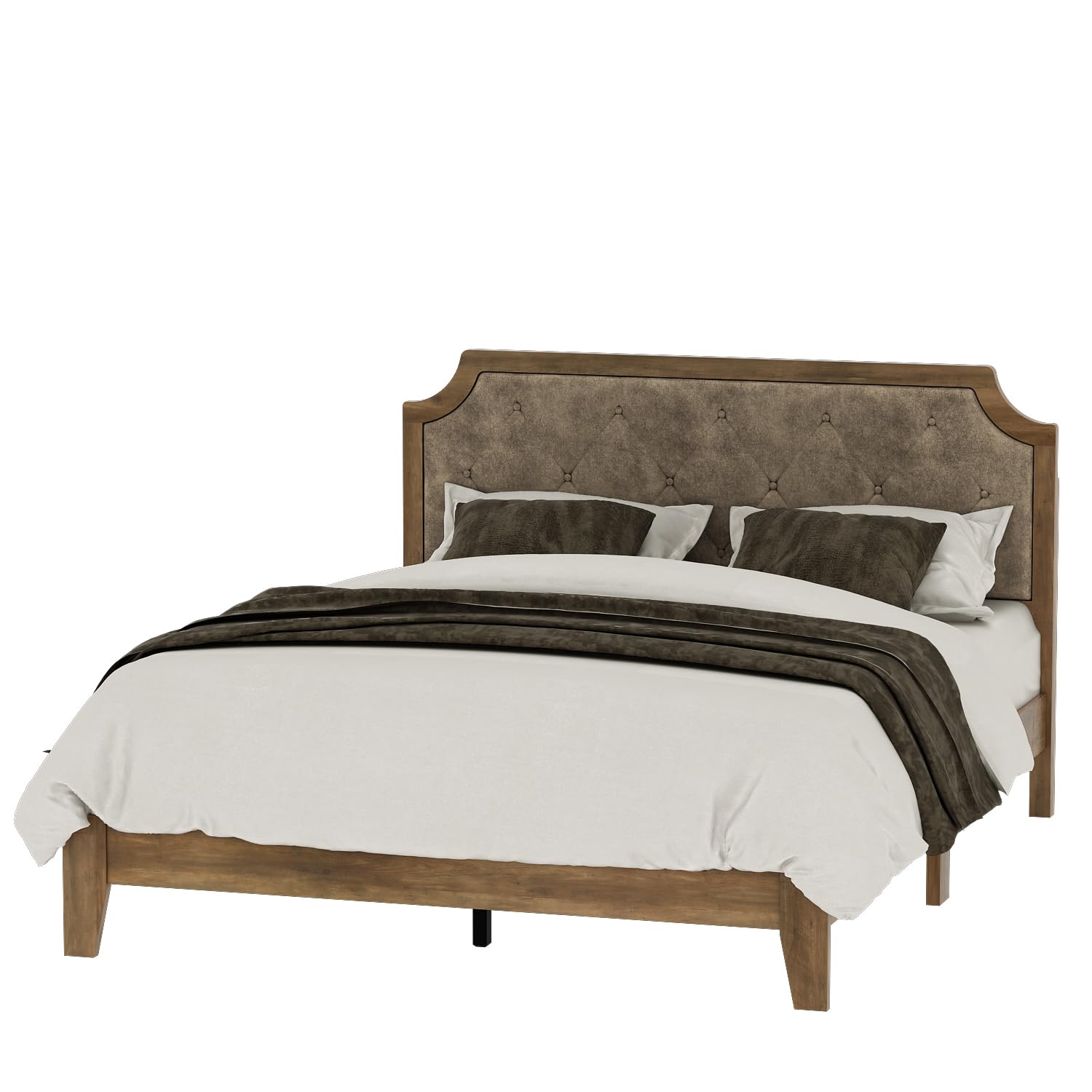 GALANO Annifer Upholstered Queen Platform Bed