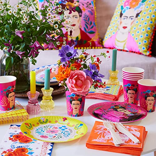 20 Frida Kahlo Papierservietten von Talking Tables. Servietten Blumenmotiv. Frida Servietten. Mehrfabig. Frauen die inspirieren.