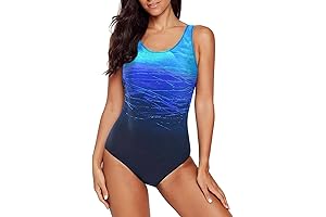 Vibrant Swimwear for Women: Color Block Print One-Piece Swimsuits