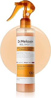 Dr.Melaxin Kojic Acid Turmeric Body Spray: Keratin Care Exfoliating Peeling Solution, Korean Skincare All Skin Types 200ml