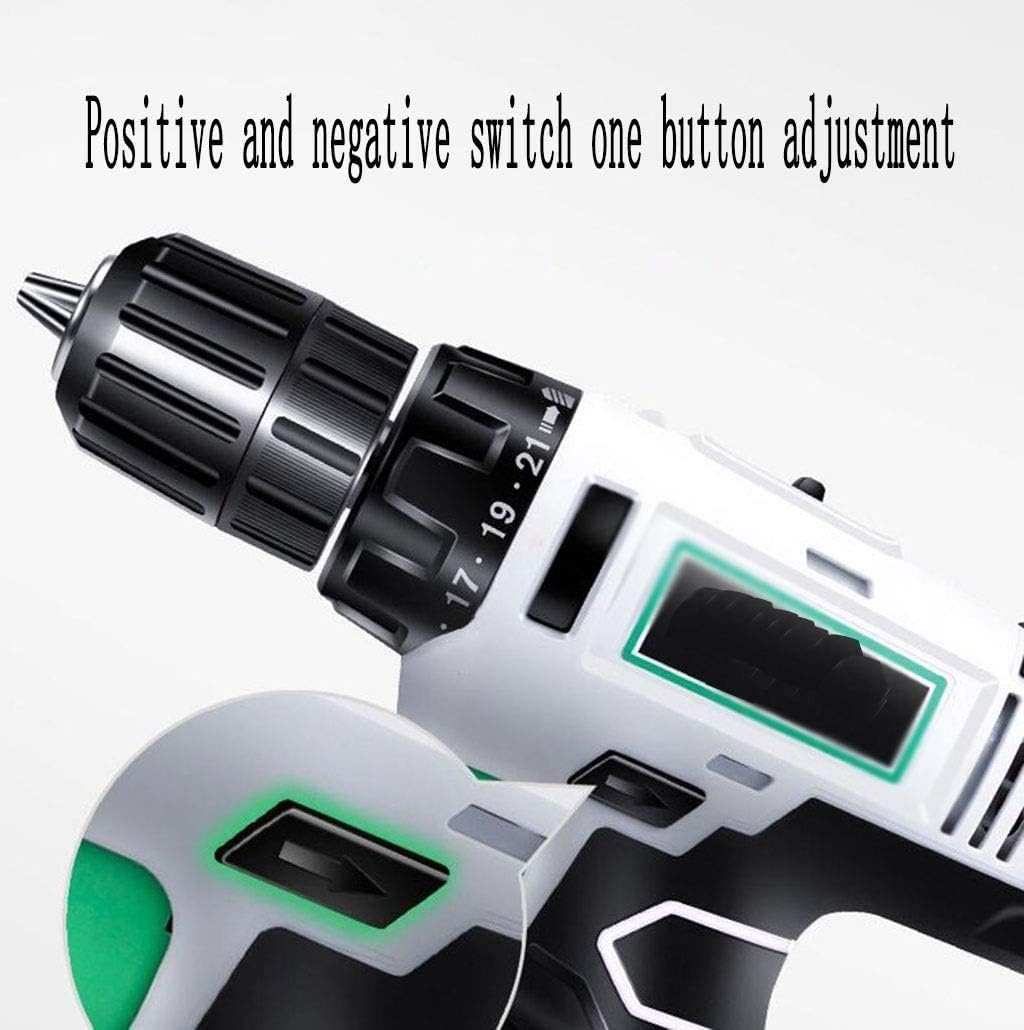 Handheld Drilling Rig Driver and Impact Kit Lithium Electric Hammer Drill Power Tool including Battery Charger and Bag