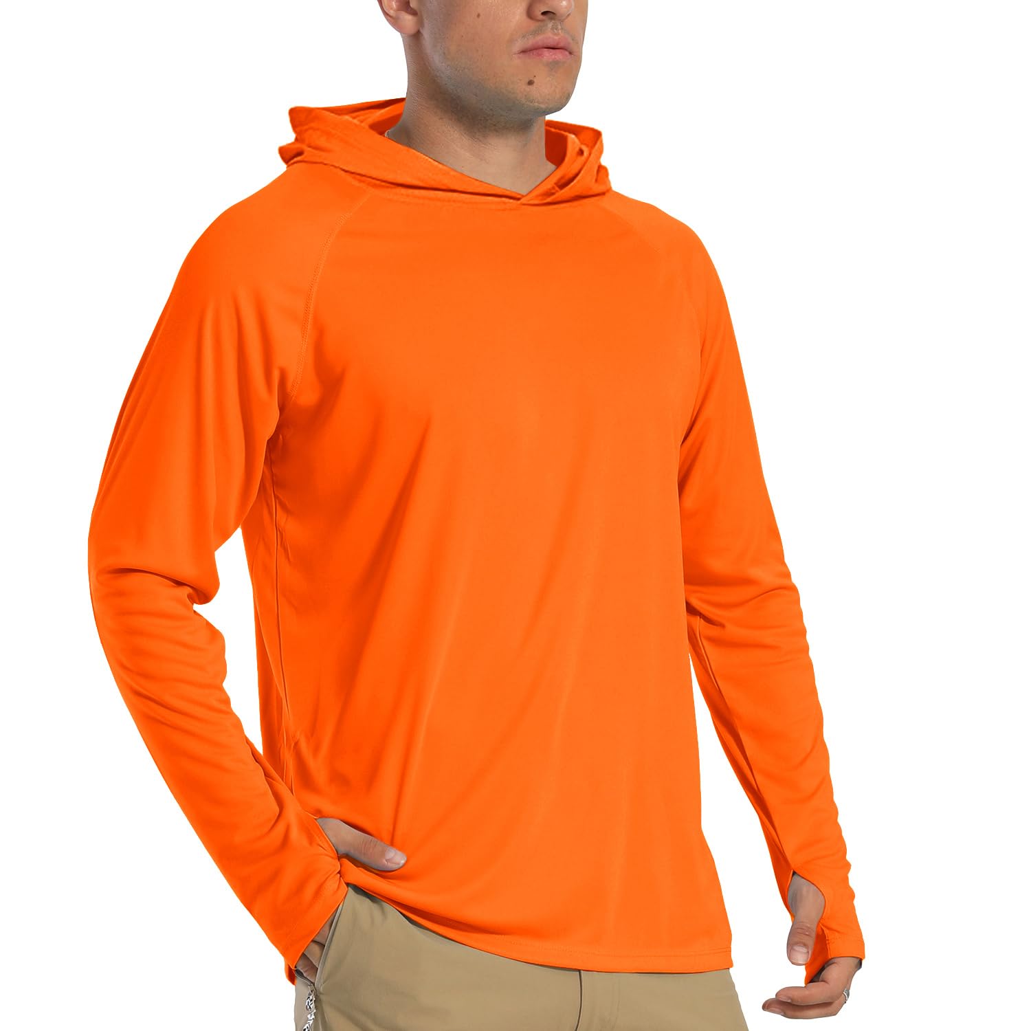 TACVASEN Herren UV-Schutz Hoodie Kapuzenpullover UPF 50+ Langarm Shirt mit Daumenloch