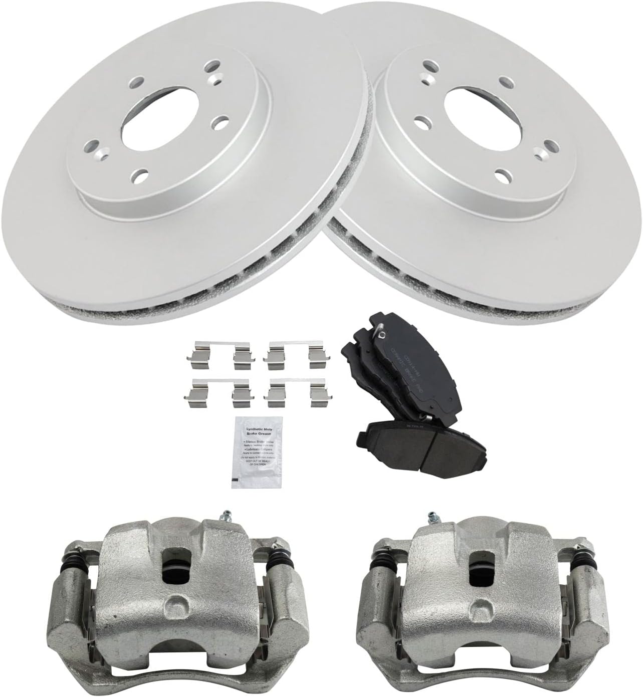 TRQ Front Brake Pad & Rotor Kit for Honda Pilot