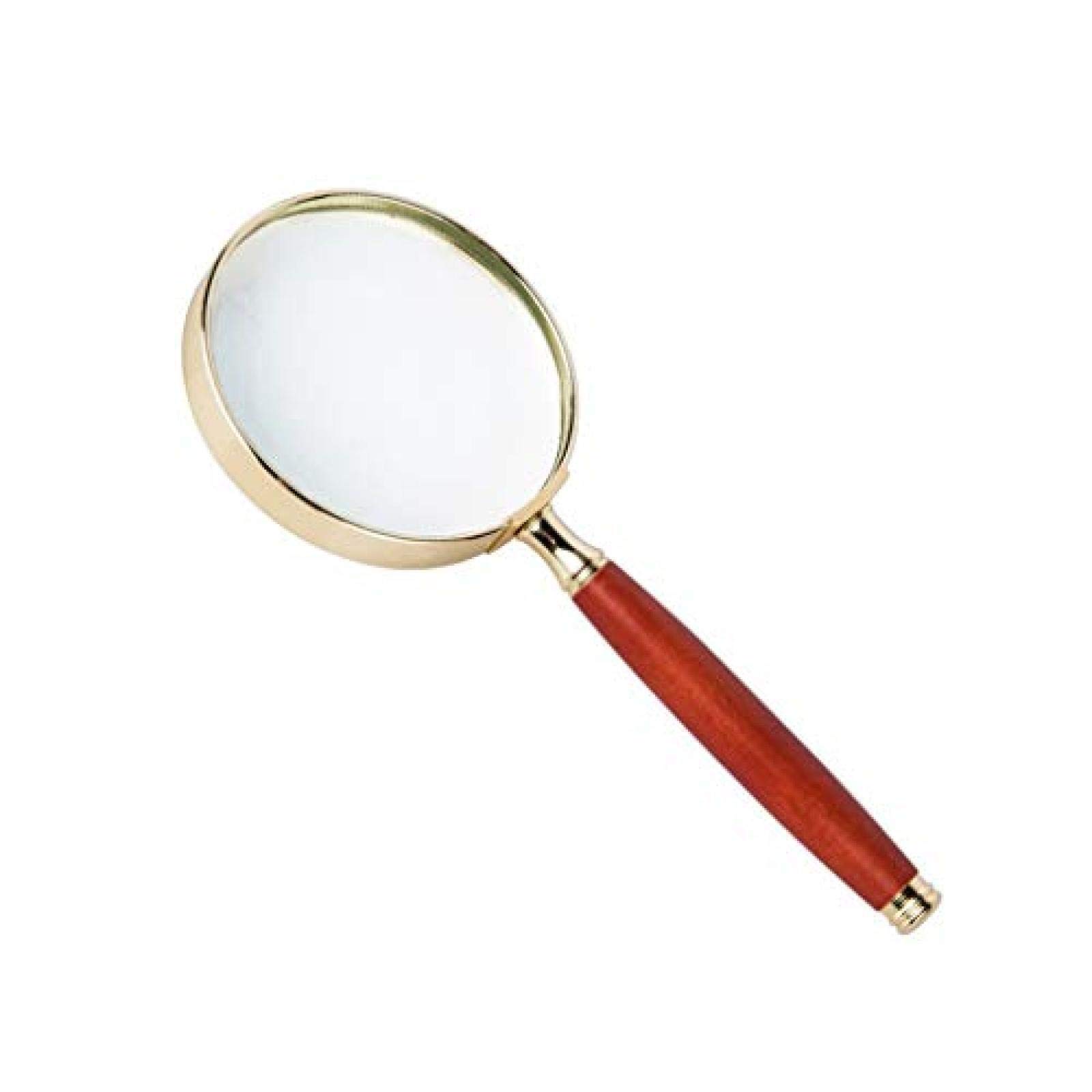 asdchZen Headband Magnifier Magnifying Magnifying Glass For Reading 10X Handheld Child Elderly Magnifier Rosewood Handle Optical Glass Lens Loupe