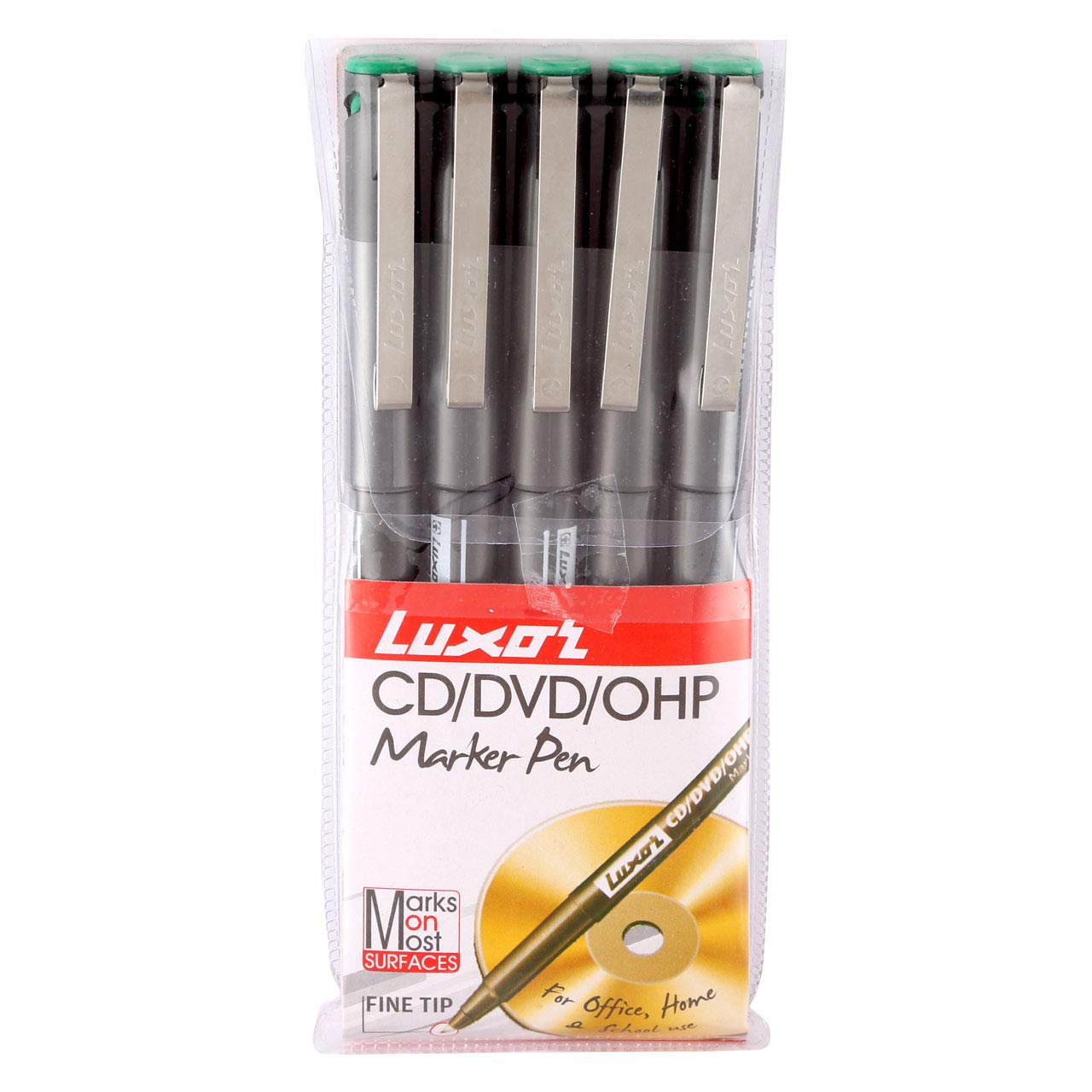 Luxor 969 OHP Permanent Marker Green Set of 5 Amazon.in Office