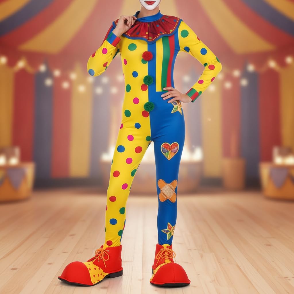 Scarpe Da Clown Arcobaleni Carnevale Unisex Adulti Decorazioni per Feste di Natale Travestimenti Travestimenti Divertenti Accessori per Costumi Tuta a