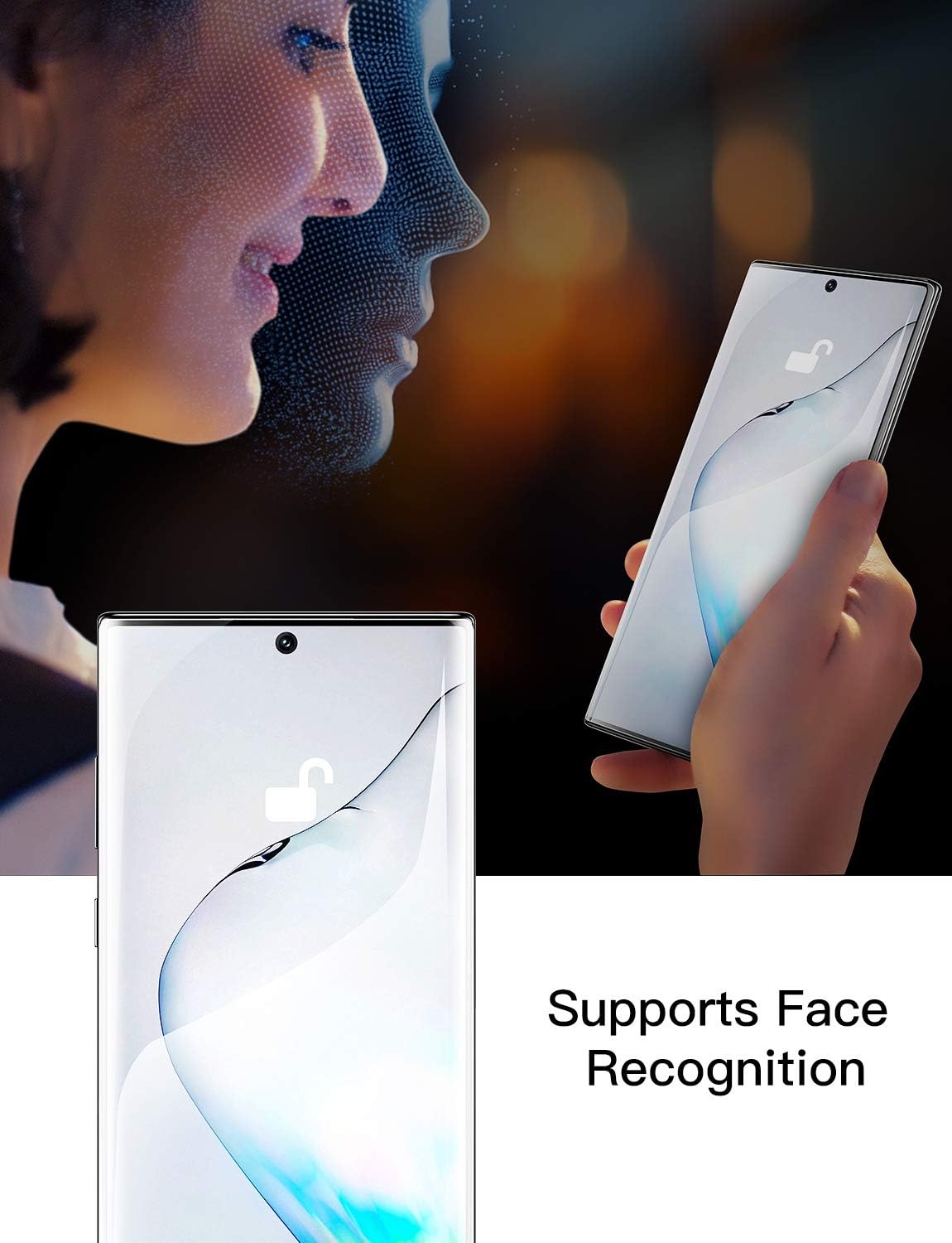 ESR Screen Protector [TPU Film] Compatible with Galaxy Note 10 Plus, 2-Pack [Plus 1 Extra for Practice], Full-Coverage Liquid Skin Easy Installation Kit for Galaxy Note 10+/10 Plus /5G (2019)