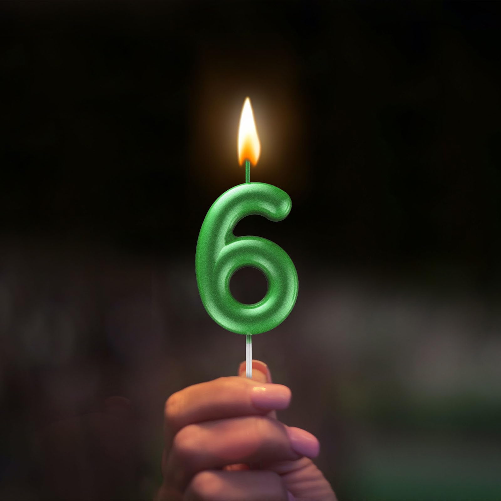 Vela verde con número 8 para cumpleaños, velas con números 3D para decoración de tartas de cumpleaños, bodas, aniversarios, celebraciones