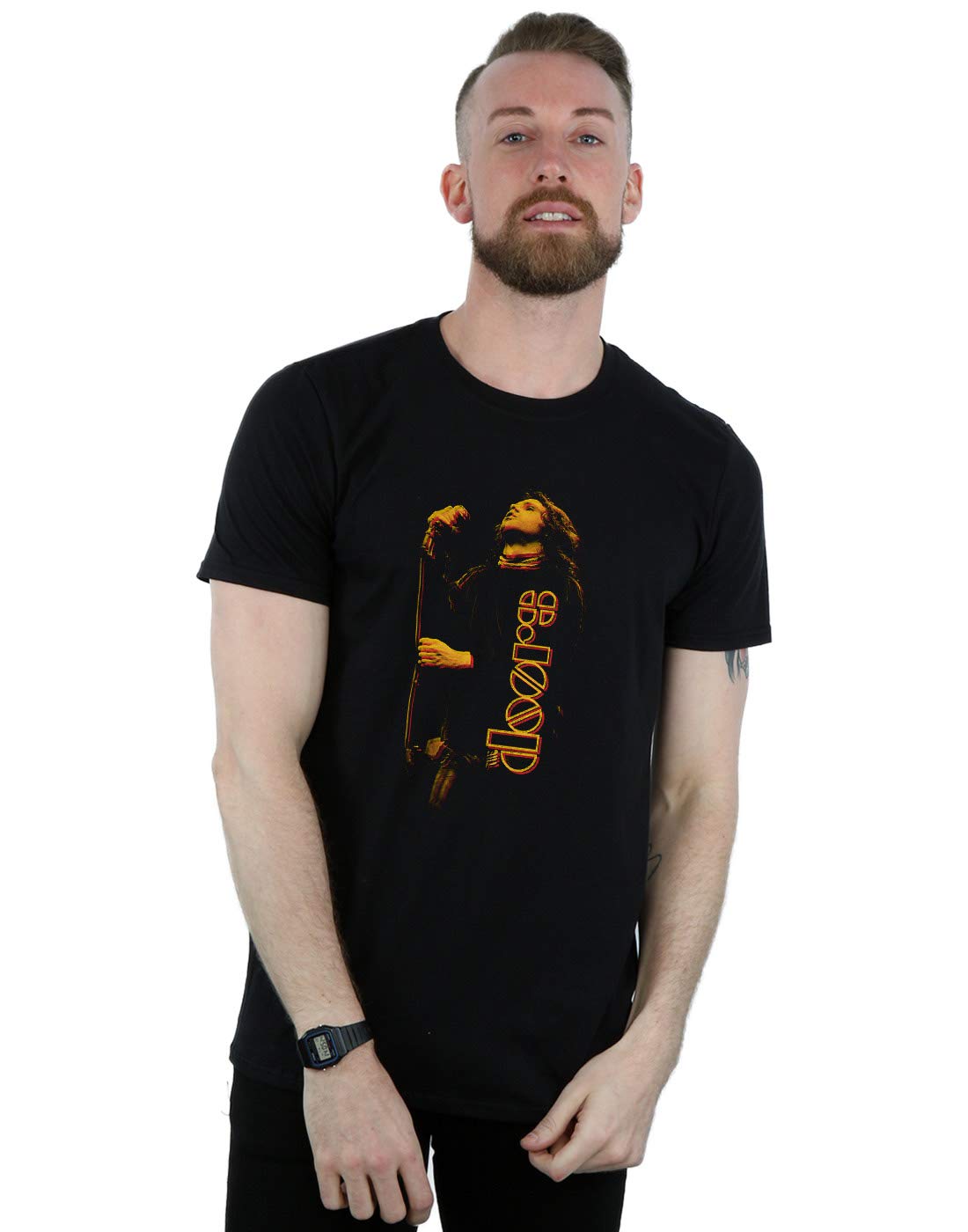 Absolute Cult Men's Black The Doors Jim Morrison Mic T-Shirt XX-Large