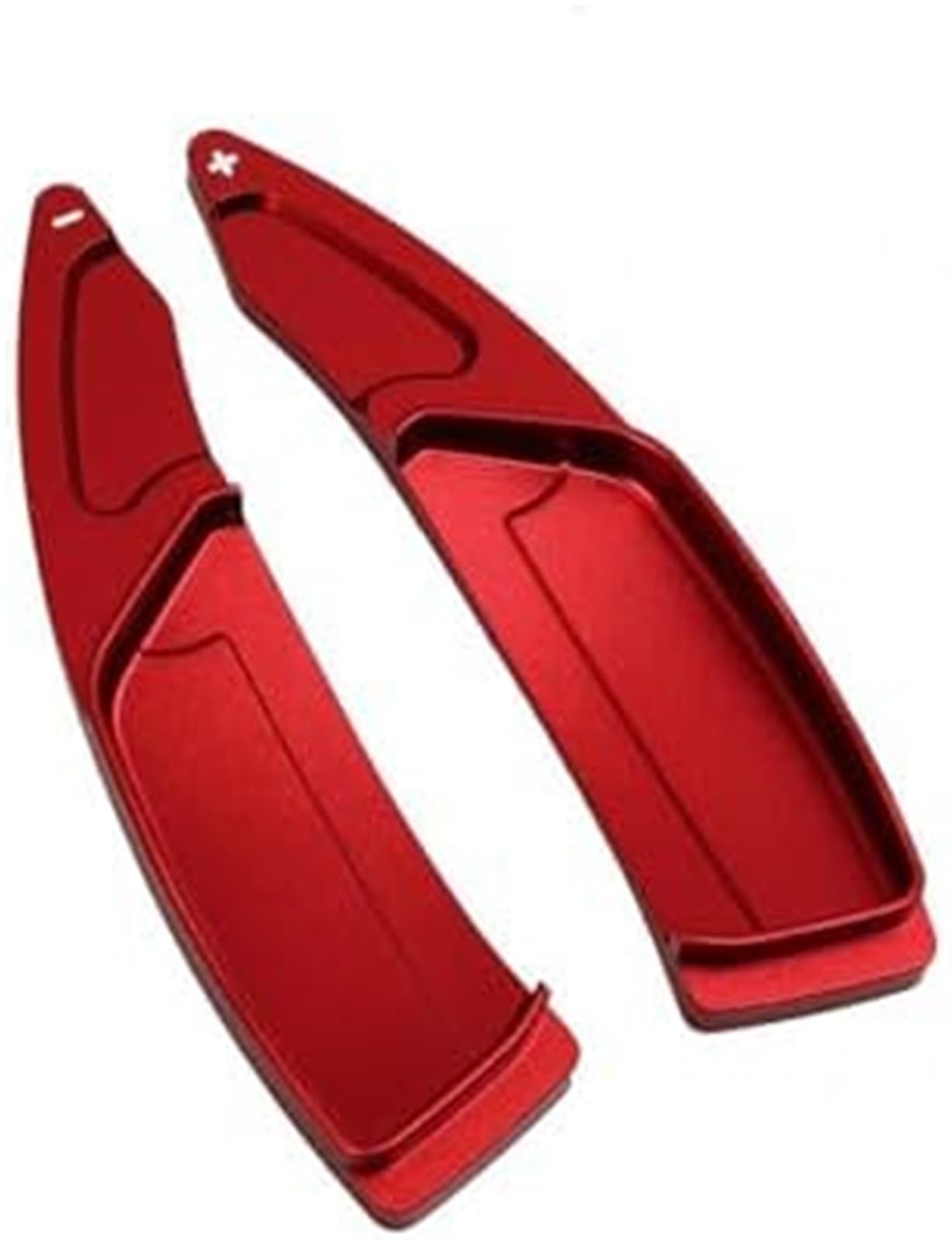 Mkvaxr Red Car Gear Shift Paddle Paddle Shifter Cover Extensions, For Peugeot 208 2008 308 3008 508 5008 Sw, For Gt Car Steering Wheel Paddles Shift Extension Gear Stickers(Red)