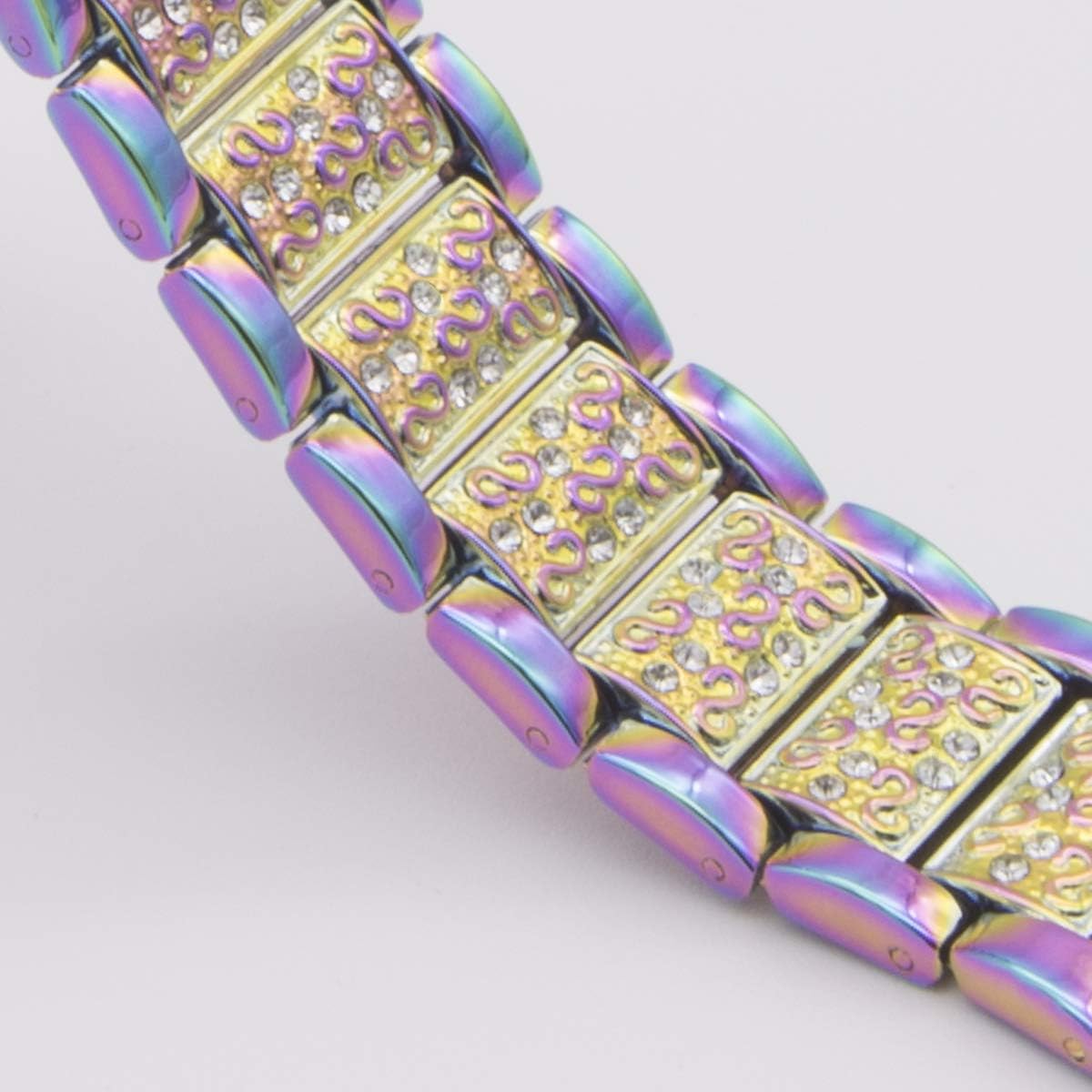 Bling Bands Compatible with Apple Watch Band 42mm/41mm/40mm/38mm Iwatch Series 11/10/9/8/7/6/SE/5/4/3/2/1, Women Metal Rhinestone Dressy Replacement Wristband, Pearlescent - Image 4