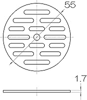 Vista 2 de SANEI Placa de drenaje H40F-55, diámetro 2.2 pulgadas (2.165 in)