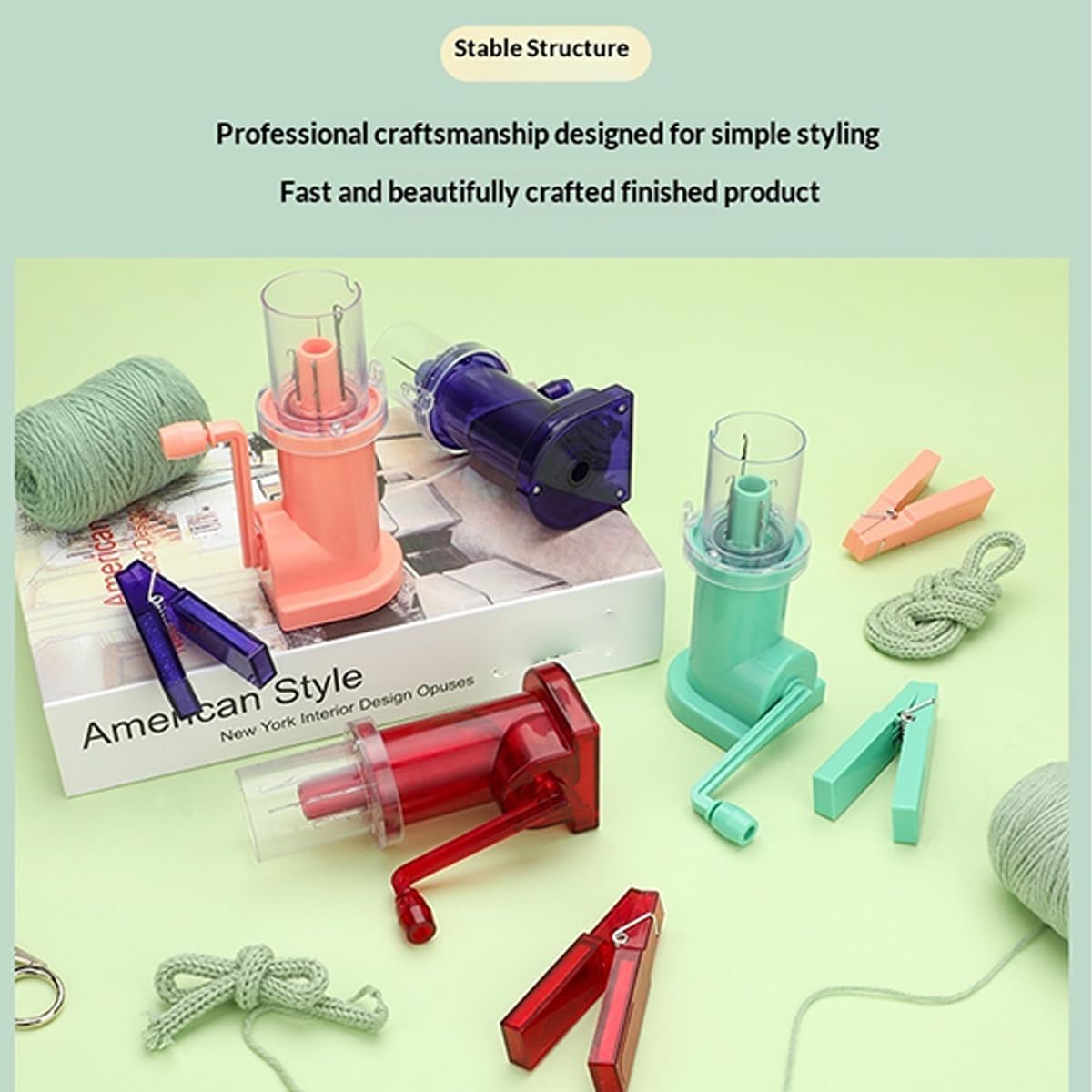 Machine à Tricoter à manivelle : processus de Tissage Fluide et Tension de Fil Stable Garantie. Contrepoids Fixe pour assurant Une Tension de Fil, Violet