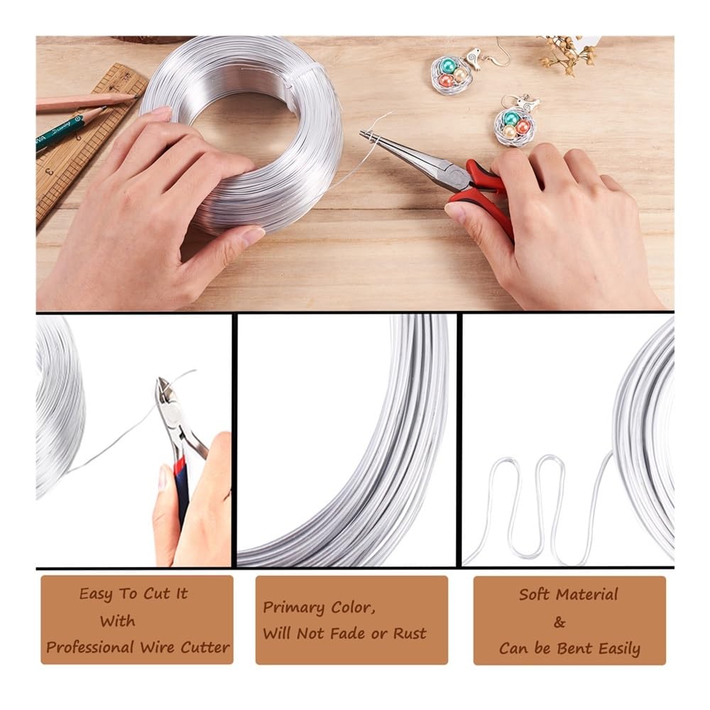24 Rotoli Di Filo Di Alluminio Multicolore Per Scultura E Artigianato, 3 Misure Assortite (0,8 Mm, 1,5 Mm E 2 Mm Di Diametro