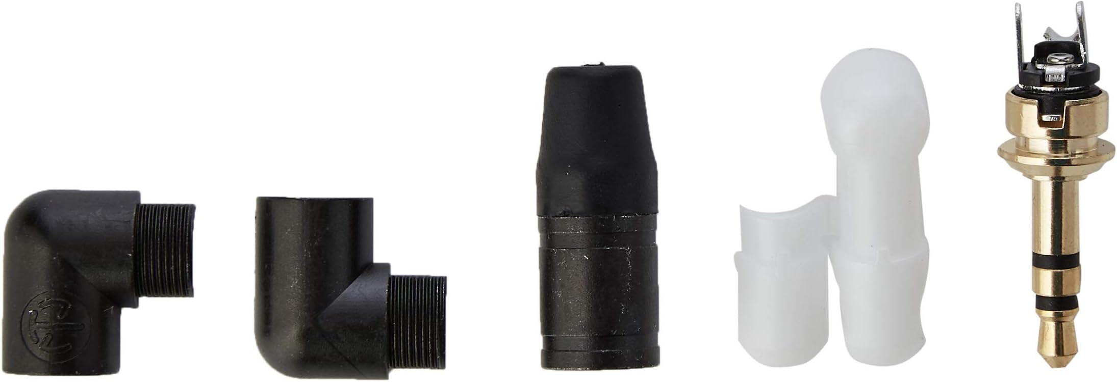 NTP3RC-B Right Angled Metal Stereo Jack Plug,Black,3.5 mm