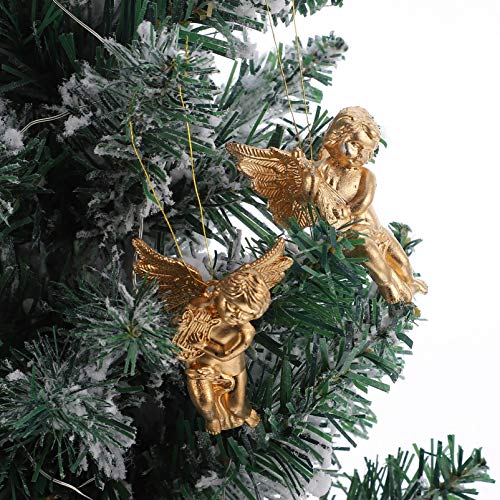 Bestoyard 30Pcs Valentine's Cupid Angel Ornament Angle Gift Xmas Statue Figurine Xmas Angels Tree Ornament Christmas Tree Decorations Fireplace Gift Gold 2.3In #TOP5